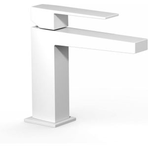 Wastafelmengkraan Tres Slim Exclusive Vierkant Mat Wit