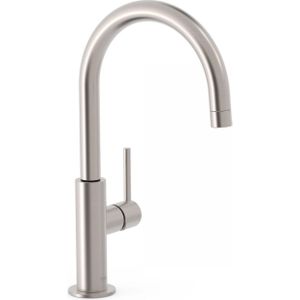 Wastafelmengkraan Tres Study Exclusive 32,4 cm met Hendel Uitloop Gebogen Rond RVS