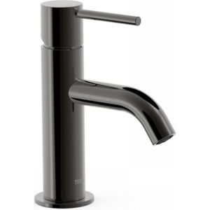 Wastafelmengkraan tres study exclusive 17,5 cm hendel rond metallic zwart