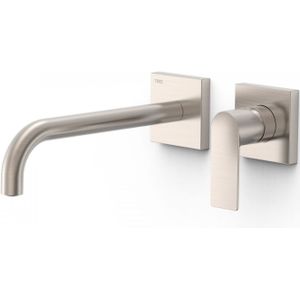 Wastafelmengkraan Inbouw Tres Loft Colors Gebogen Uitloop 24 cm RVS