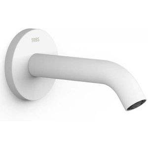 Kraanhals tres complementos inbouw uitloop 14.9 cm rond mat wit