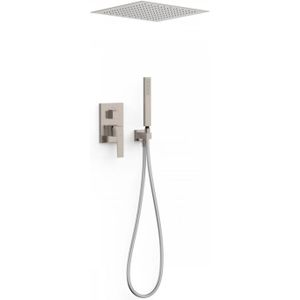 Regendoucheset Inbouw Tres Slim Exclusive Met Plafonddouche en Handdoucheset met Staafhanddouche RVS