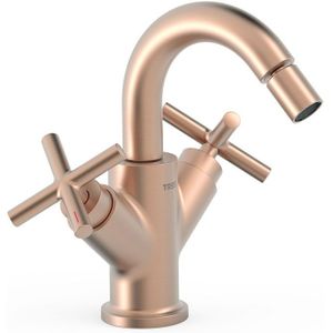Bidetkraan - Tres Mont Blanc - 2-Kruisgreep - Mat Roze Goud - Messing