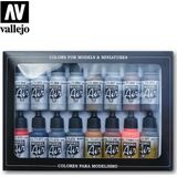 Vallejo Acrylverf voor Air Brush, verschillende kleuren, metallic effect, 16 stuks