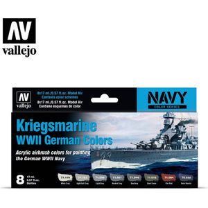Vallejo 071615 WWII Navy War, 17 ml, 8 stuks