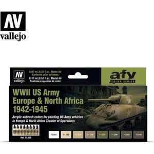 Acrylicos Vallejo 071625 WWII US Army Europa en Noord-Afrika 1942-1945