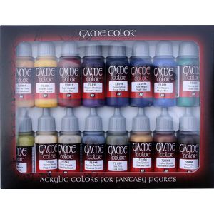 Vallejo 72298 Game Color Advanced Acryl Paint Set - Verschillende kleuren (Pack van 16)
