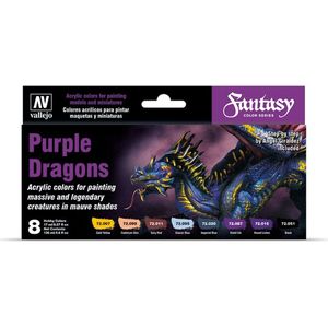 Vallejo 72305 Purple Dragons - Acryl Set Verf set
