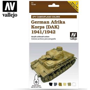 Vallejo 78409 German Afrika Korps (DAK) 1941/1942 - Acryl Set Verf set