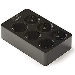 Famatel 2506-n – Base 6 sleuven TT zwart vierkant