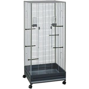 Voltrega Voliere 420 - Vogelkooi - Grijs - 65 x 54 x 150 cm