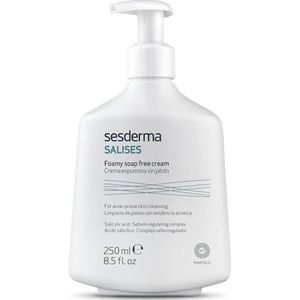 Sesderma Salises schuimcrème zonder zeep - huidreiniger zonder zeep - voor acnehuid - talgregulatie - salicylzuur - poriënreiniger - 250 ml