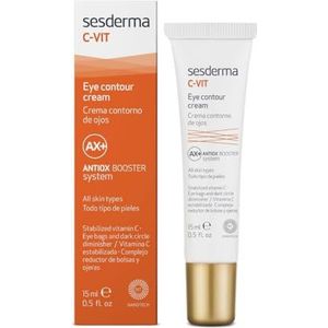 Sesderma C-VIT Oogcrème 15 ml - lichte regenererende verzorging tegen rimpels en kringen rond de ogen, met vitamine C en nanotechnologie voor stralende huid, vocht en uv-bescherming