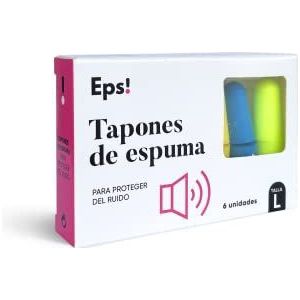 Eps! 6 stuks schuimrubberen oordopjes, goede slaap, ruisonderdrukking, oordopjes tegen luid geluid, gehoorbescherming, herbruikbaar, maat L, 6 stuks