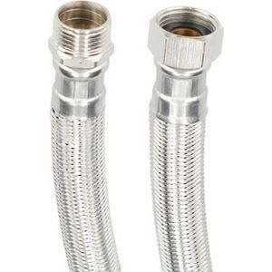 Slang Fontastock Roestvrij staal AISI 304 EPDM Mannelijk 1/2" - Vrouwelijk 1/2" 25 cm