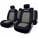 Sparco - StoelHoezenset - Zwart / Grijs - 100% Polyester - Universeel