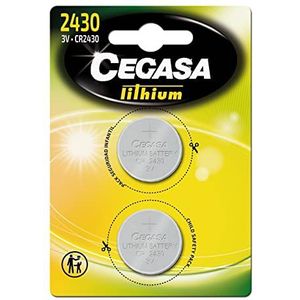 Cegasa CR2430 – pak van 2 lithium-knoopbatterijen, groen