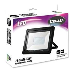 CEGASA Floodlight LED zwart 100 W 8000 LM 4000 K IP65 standaard