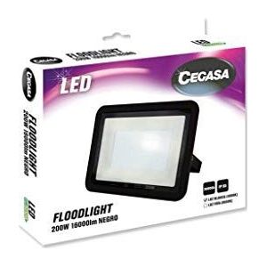 CEGASA Floodlight LED zwart 200 W 16000 LM 4000 K standaard
