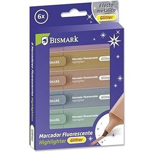 Bismark Glitterstiften, 6 kleuren