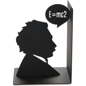 Balvi Boekensteunen Einstein kleur zwart decoratieve boekensteun met de iconische contouren van Alb