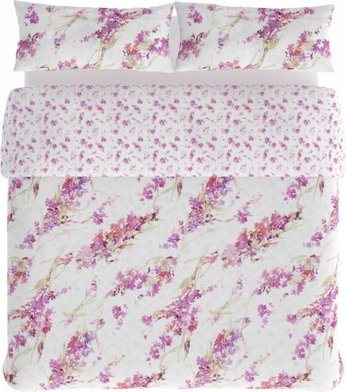 Hosteline - SPRING - Dekbedovertrek Set - Mauve - 3 Onderdelen - 50% Polyester 50% Katoen