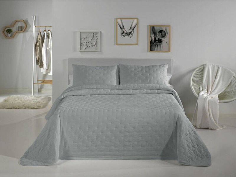 Pierre Cardin - DOTS - Sprei - Parelgrijs - 100% Polyester - 3 Onderdelen