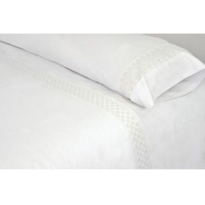 Pierre Cardin - ELISA - Dekbedovertrek Set - Wit - 100% Katoen - 2 Onderdelen