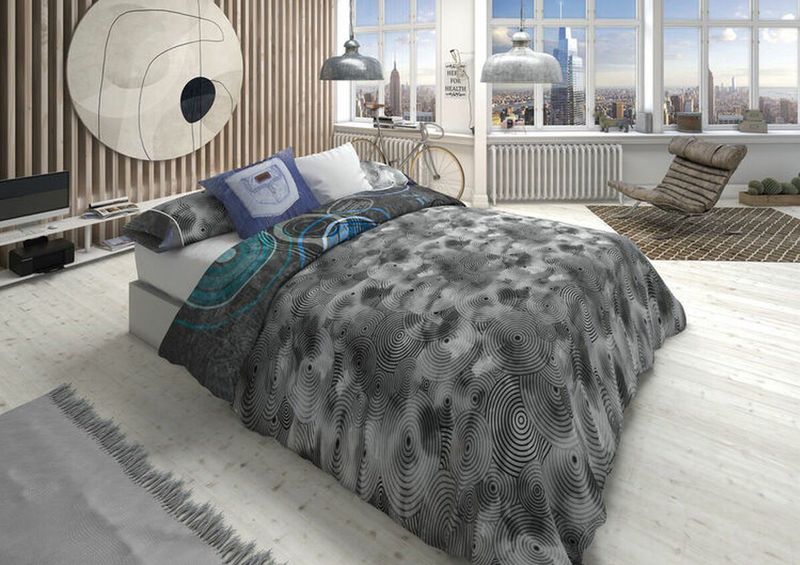 Lois - ORLANDO P. - Dekbedovertrek Set - Grijs - 2 Onderdelen - Polyester/Katoen