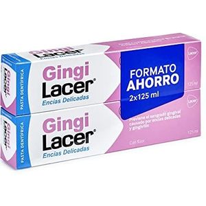 Lacer Gingi Duplo Tandpasta met fluor, vermindert gingivalbloeden, beschermt het tandvlees, vermindert de vorming van tandplak, tonisch