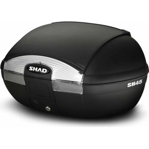Shad - SH45 Topkoffer - Zwart - Versterkt Polypropyleen - Capaciteit voor Twee Helmen