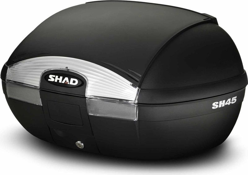 Shad - SH45 Topkoffer - Zwart - Versterkt Polypropyleen - Capaciteit voor Twee Helmen