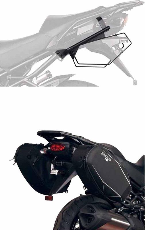 Shad - Yamaha Fazer Fz8 - Zadeltassen - Zwart - Halfstijf