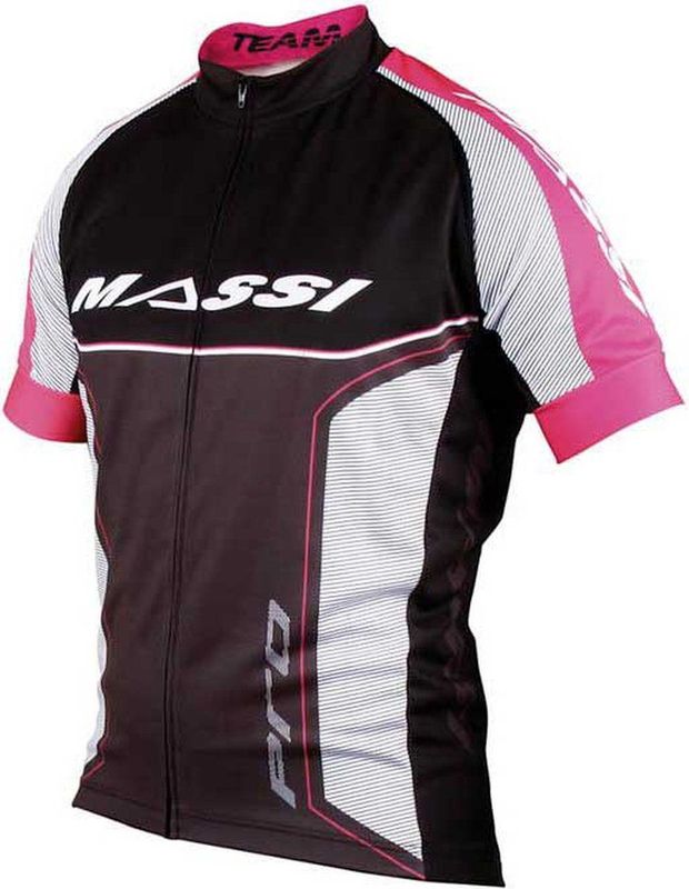 Massi - Pro Team - Korte Mouw Wielertrui - Roze - Comptex en Lycra