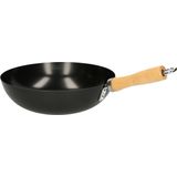 Zwarte wok/wokpan 28 cm met anti-aanbak laag - Wokpannen - Koken - Wokken