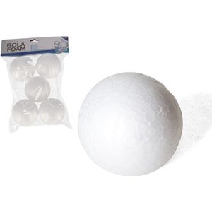 5x Stuks Piepschuim Hobby/DIY Ballen/Bollen 6 cm - Kerstballen Maken Knutselmateriaal