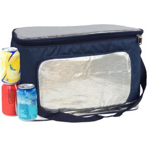 Gerimport Koeltas 39 X 26 Cm 18 Liter Polyester Blauw/zilver