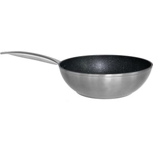 San Ignacio Braadpan 51 X 29 X 12 Cm Aluminium Zilver/zwart