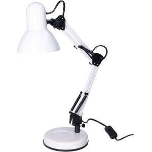Gerimport - Bureaulamp - Wit - Metaal - Buigbare Stang