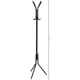 Gerimport - kapstok - zwart - metaal - staand - 8 haken op 2 hoogtes - 175 cm