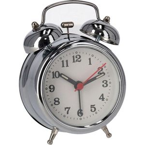 Gerimport Wekker - retro klassieke - metaal met bellen - 12 cm - Ouderwetse wekkers