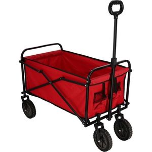 Gerimport Trolley 82 X 52 Cm Polyester/staal Rood/zwart