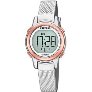 Calypso K5736/2 Digitaal kwartshorloge voor dames, met plastic armband, effen, band