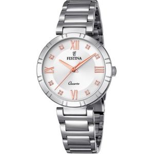 Festina Dameshorloge analoog kwarts roestvrij stalen armband F16936/B, zilver., armband