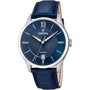 Festina Quarzuhr, Armbanduhr, Herrenuhr, Datum, Lederarmband