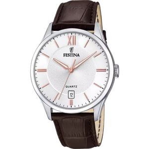 Festina Uhr Herren F20426 4 Leder, Braun, Quarz