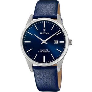 Festina Quarzuhr F20512/3, Armbanduhr, Herrenuhr, Damenuhr, Lederarmband, Datum