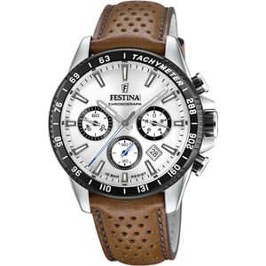 Festina Herren Uhr F20561 1 Chronograph Leder braun