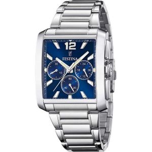 Festina Chronograph F20635/2, Armbanduhr, Quarzuhr, Herrenuhr, Stoppfunktion, Edelstahlarmband