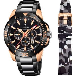 Festina Analoog F20645/1, Zwart, armband